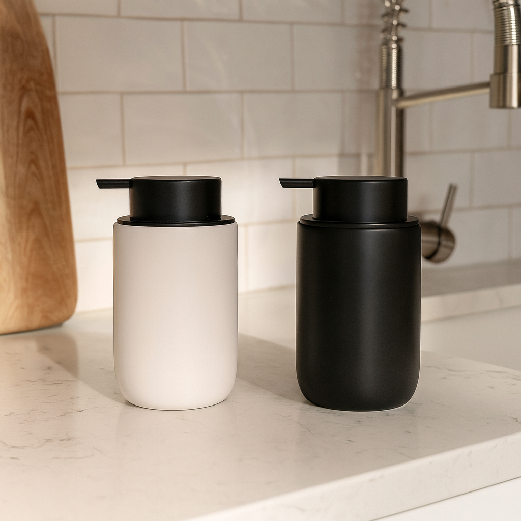 GLITTERTIND Ceramic Soap Dispenser (Foam and Liquid)